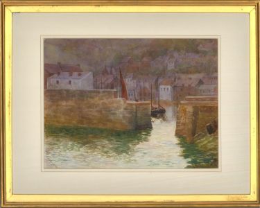 A. B. Furneaux - Early 20th Century Watercolour, Mousehole Harbour