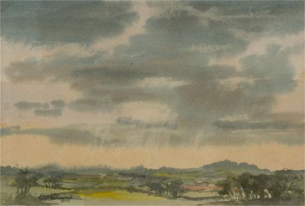 Peter Richmond - 1977 Watercolour, Rainfall