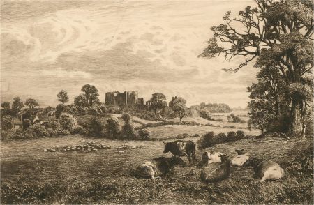 John McPherson - Signed Mid 20th Century Etching, View over the Ruins