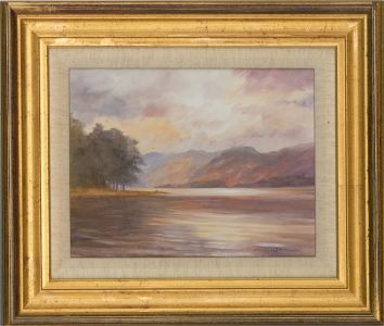 Margery Stephenson (b.1929) - 20th Century Oil, Peaceful Day, Derwentwater