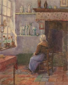 Lilien Reynolds - Early 20th Century Watercolour, A Quiet Moment