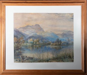Paul Jacob Naftel RWS (1817-1891) - Watercolour, Grasmere, Lake District