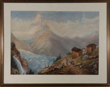 Late 19th Century Watercolour - View of the Matterhorn