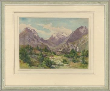 1859 Watercolour - Maloja Mountain Pass