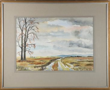 George Bath - 1982 Watercolour, Rural View