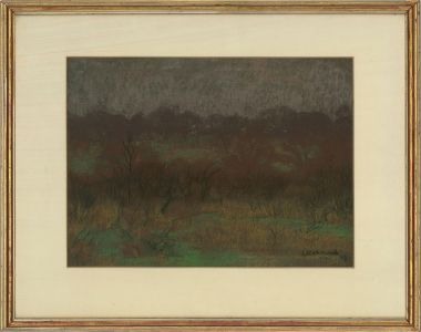Manner of Leonard Richmond - 1919 Pastel, Autumnal Trees