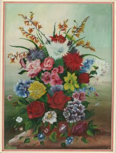 Mid 20th Century Watercolour - Still Life of Vase