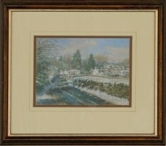 Peter Oliver (1927-2006) - Signed 1996 Pastel, Winter Weather