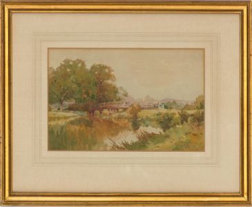 Adam Knight (1855-1931) - Late 19th Century Watercolour, Rural Bridge