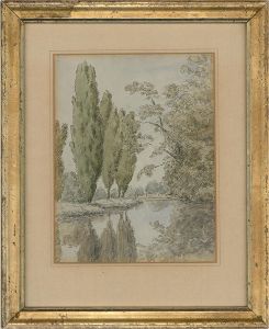 Early 20th Century Watercolour - River Reflections