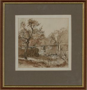 E. Payne - 1926 Watercolour, Gardening
