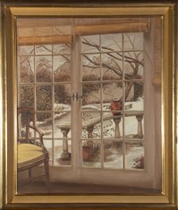 Veiga - Signed Mid 20th Century Oil, Winter Interior