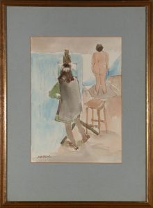 Andrew Freeth (1912-1986) - Signed 20th Century Watercolour, Artist and Model