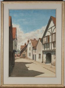 J.S. Kelley - Contemporary Watercolour, A Quiet Cotswold Street