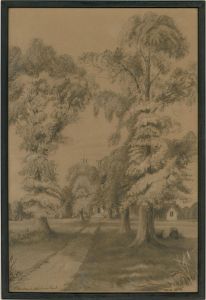 Gracie Newth - Early 20th Century Graphite Drawing, Stonehouse Court
