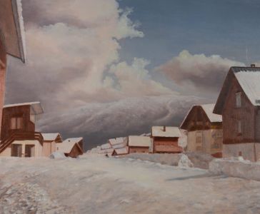 Yvette Bossiere - Signed 20th Century Oil, The Weather is Cloudy