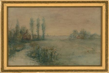 C.M. Newton - Early 20th Century Watercolour, Misty Landscape