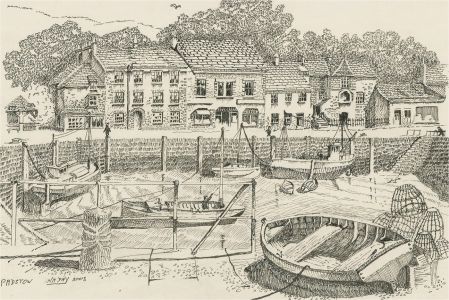 N.K. Day - 2003 Pen and Ink Drawing, Padstow