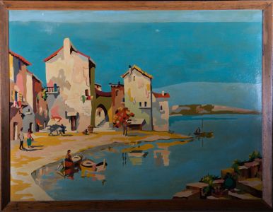 Contemporary Acrylic - Croatian Harbour Town