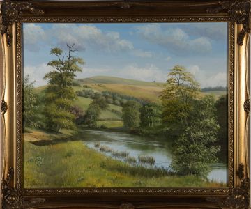 A. Dalrymple - 1998 Oil, River Dee at Cynwyd near Corwen