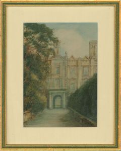 A. Allan - Early 20th Century Watercolour, Clare College Cambridge