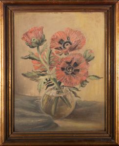 E. Seisenheiner - Signed Early 20th Century Oil, Still Life Study of Poppies