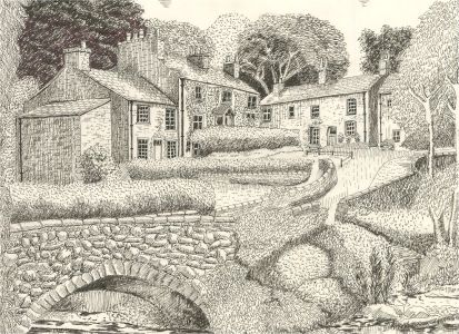 N.K. Day - 20th Century Pen and Ink Drawing, Clapham, North Yorkshire