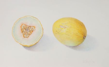 Vicky Cox (1943-1999) - Signed 20th Century Watercolour, Study of Melons