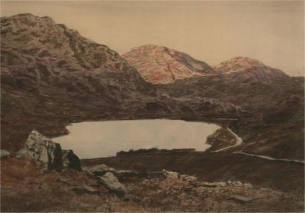 George Houston (1869-1947) - Early 20th Century Etching, Loch Restil Argyll