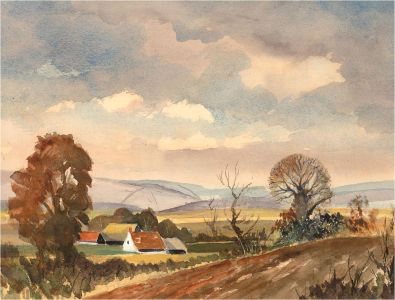 Louis Valentine - Mid 20th Century Watercolour, Rural View