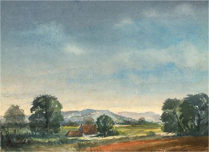 Louis Valentine - Mid 20th Century Watercolour, Mountains in the Distance