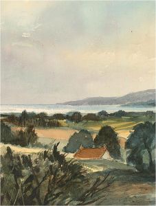 Louis Valentine - Mid 20th Century Watercolour, A Cottage by the Seaside