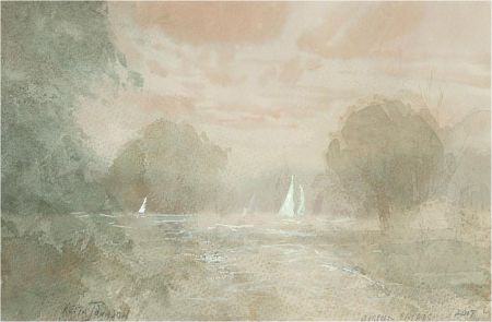 Keith Johnson (1931-2018) - 2017 Watercolour, Norfolk Broads