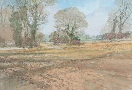 Keith Johnson (1931-2018) - 2017 Watercolour, Afternoon View with Trees