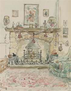 Jill Dickin - Contemporary Watercolour, Fireplace