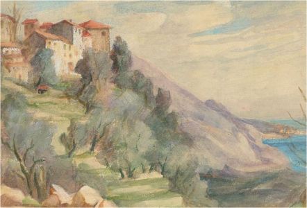 Early 20th Century Watercolour - Gorbio