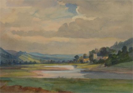 Early 20th Century Watercolour - Axmouth from Seaton