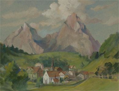 Early 20th Century Watercolour - Morschach