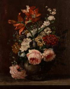 19th Century Oil - Dutch School Style Botanical Still Life
