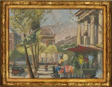 Mid 20th Century Oil - The Flower Seller