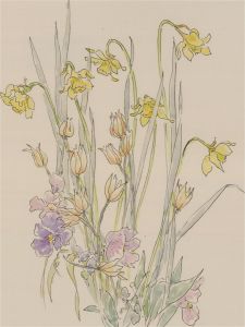 Jill Dickin - Contemporary Watercolour, Daffodils and Other Flowers