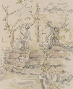 Jill Dickin - Contemporary Watercolour, A Garden Scene