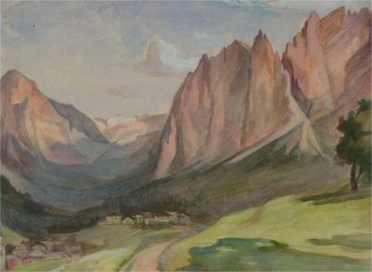 Early 20th Century Watercolour - Cortina
