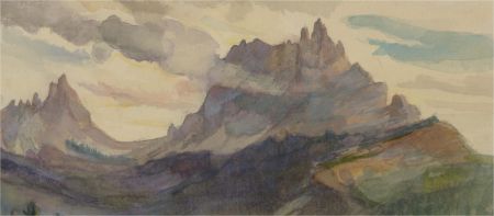 Early 20th Century Watercolour - Cortina d'Ampezzo