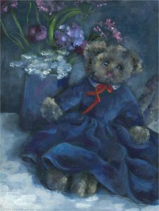Fiona C. Goldbacher - 20th Century Oil, Teddy And Flowers