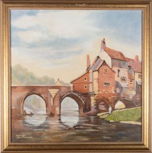 M. Wright after Jack Merriott - 20th Century Oil, Elvet Bridge, Durham