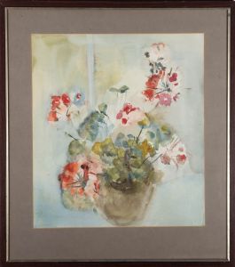 20th Century Watercolour - Wildflower Bouquet