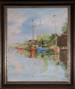 Early 20th Century Oil - The Sailboats