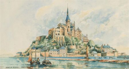 E. E. Whillier  - 1932 Watercolour, Mont St Michel