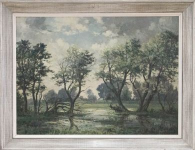 Clive Richard Browne (1901-1991) - 20th Century Oil, Water Meadows